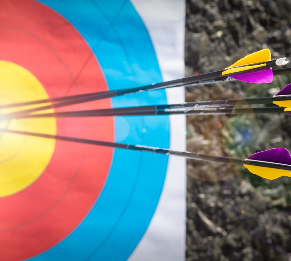 Archery in Newquay, Cornwall, South West England, UK
