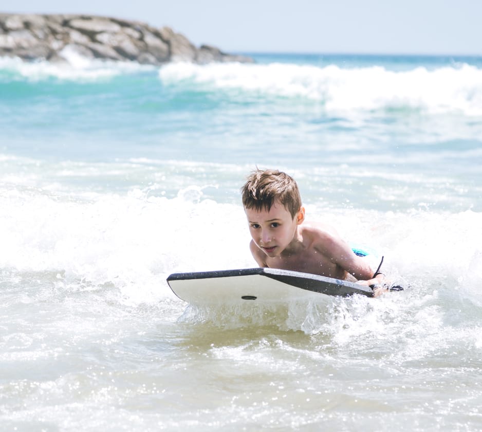 Bodyboarding in Newquay, Cornwall, South West England, UK