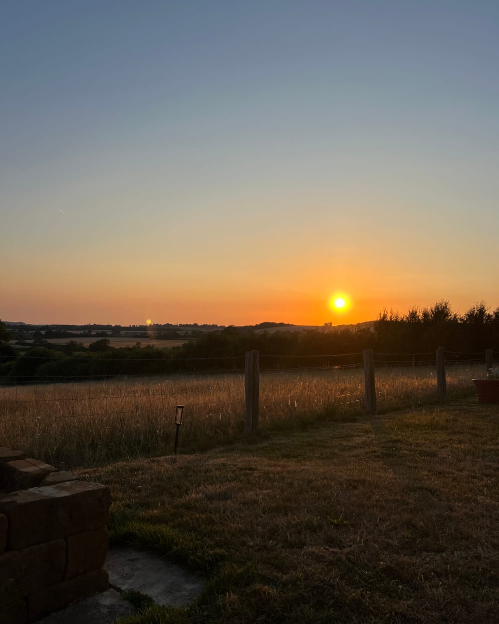 Sunset over the valley