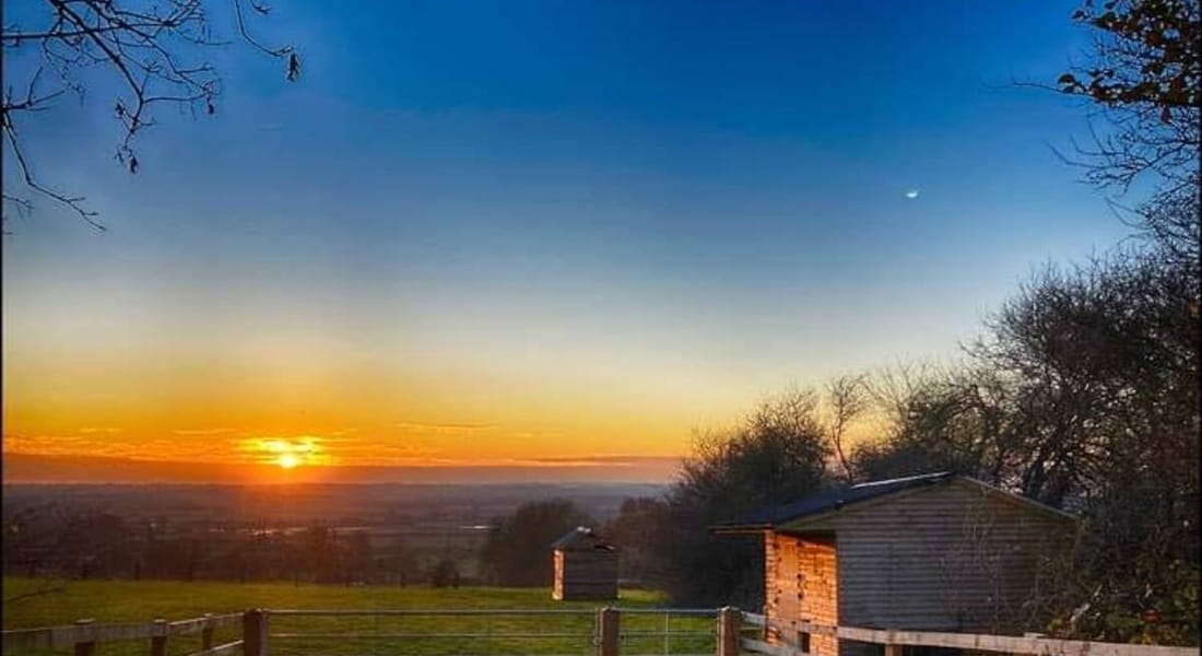 Sunset over the valley