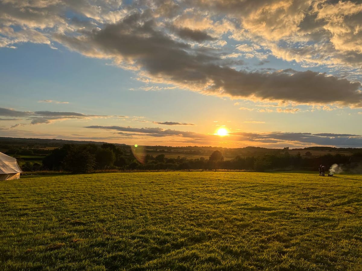 The hill at sunset
