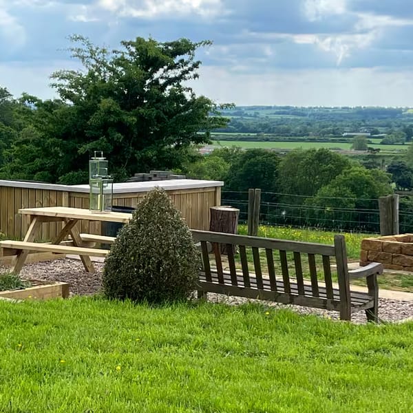 Picnic bench with a view