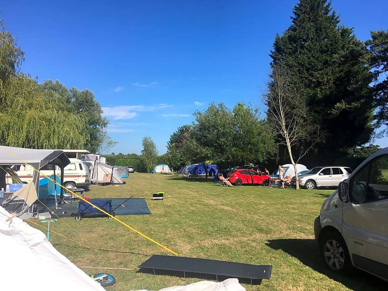 Electric Grass Pitch at Limeburners Arms Camp Site